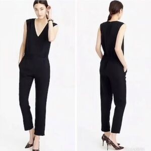 J Crew size 2 Viscose/Lyocell black jumpsuit